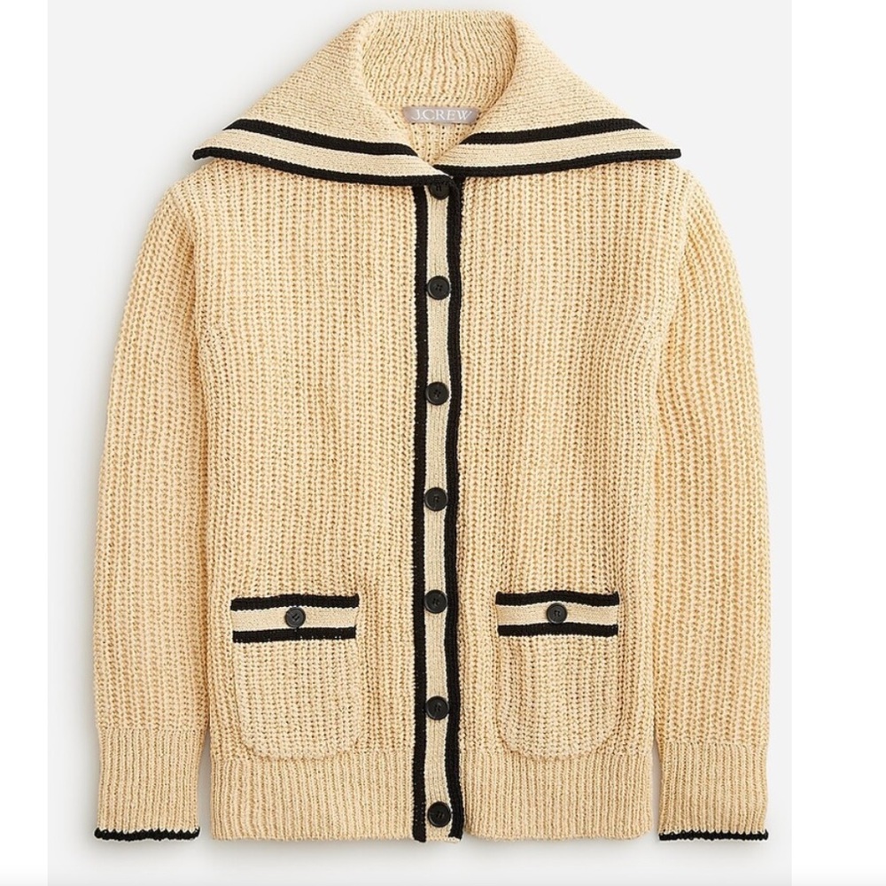 J.Crew Textured sailor cardigan sweater XS